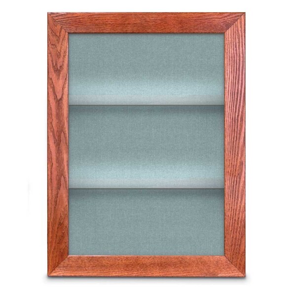 Outdoor Enclosed Combo Board, 42"x32", Black Frame/Blue & Cloud